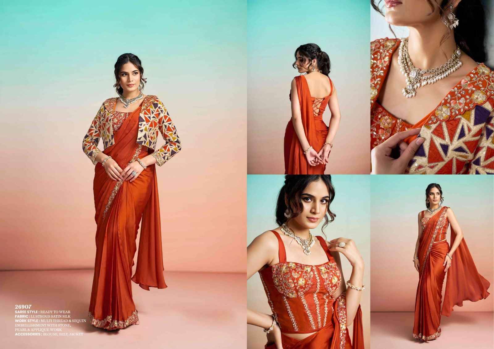 It Girl Edit By Mahotsav Creation 26906 To 26919 Series Indian Traditional Wear Collection Beautiful Stylish Fancy Colorful Party Wear & Occasional Wear Pure Silk Sarees At Wholesale Price